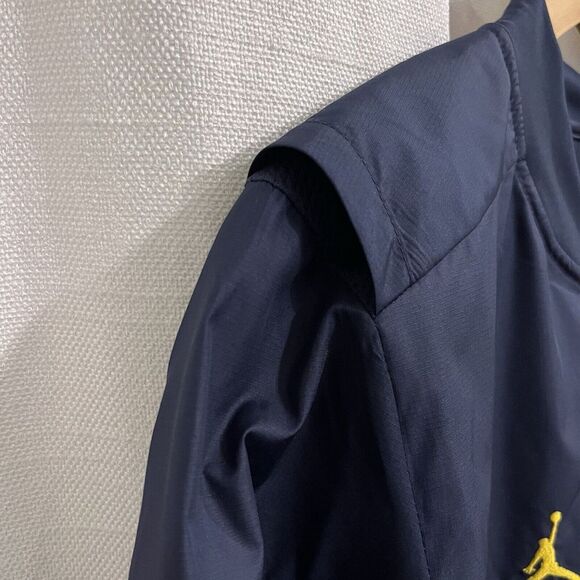 Air Jordan Michigan Wolverines Small 1/4 Zip Windbreaker Jacket Vented Pullover - Picture 7 of 16